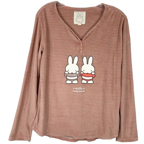 NWOT WOMEN’S SECRET Top 14~L Lounge Sleep Velour Velvet Miffy-Cartoon-Graphic - Picture 1 of 10